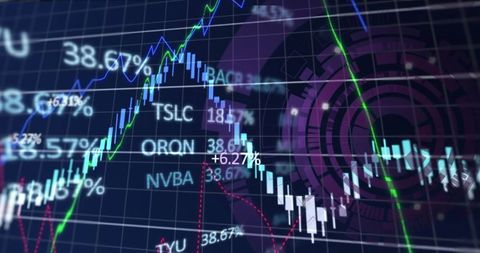 Financial Trading Dashboard with Candlestick and Line Graphs - Download Free Stock Images Pikwizard.com