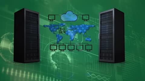 Digital Data Processing with Global Network and Servers