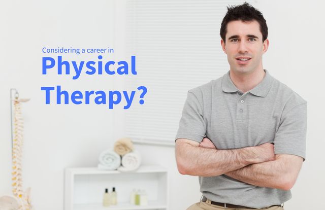 Ideal for educational content about physical therapy as a career, advertisements for physical therapy courses or seminars, healthcare and medical industry training materials, promotional content for learning institutions offering physical therapy programs.