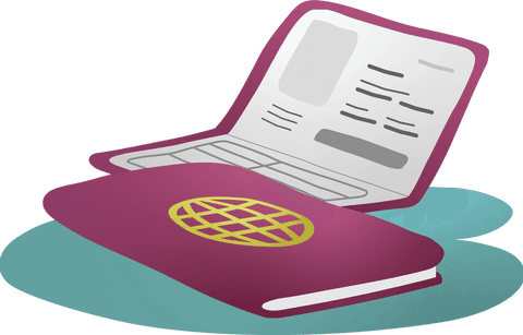 digital passport illustration on transparent background for travel concept - Download Free Stock Videos Pikwizard.com