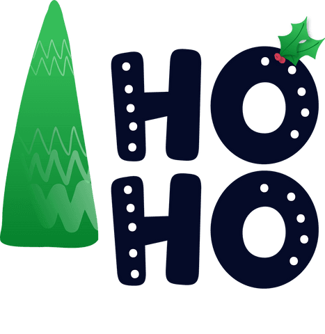 Transparent Ho Ho Text with Christmas Tree and Mistletoe Icons - Download Free Stock Videos Pikwizard.com