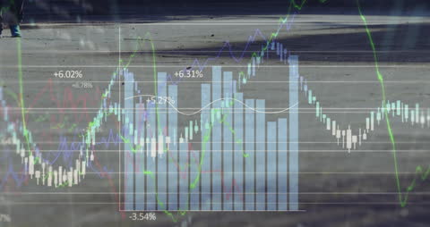 Dynamic Visualization of Financial Data on Cityscape Background