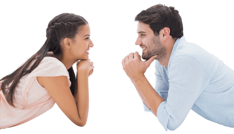 Transparent Young Couple Smiling Lovingly at One Another - Download Free Stock Videos Pikwizard.com
