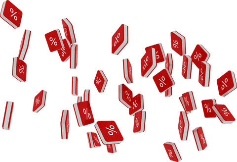 Falling Red 3D Percent Signs on Transparent Background - Download Free Stock Videos Pikwizard.com