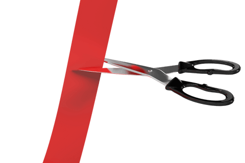 Transparent Scissors Cutting Bold Red Ribbon on White - Download Free Stock Videos Pikwizard.com