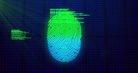 Digital Biometric Fingerprint Technology User Security Interface - Download Free Stock Images Pikwizard.com