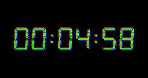 colorful digital countdown timer on black background - Download Free Stock Images Pikwizard.com