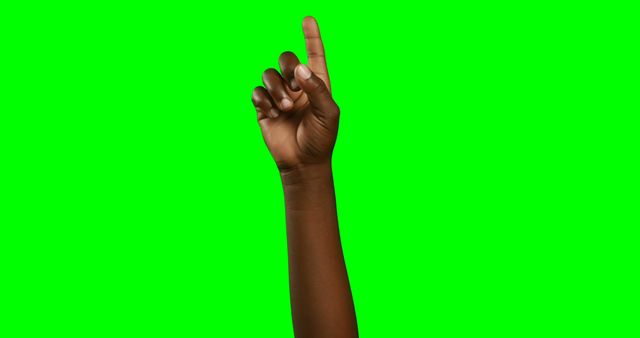 Hand Pointing Index Finger on Isolated Green Background - Download Free Stock Images Pikwizard.com