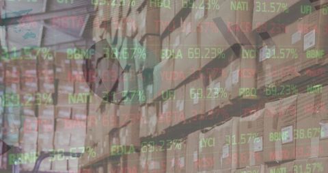 Augmented Reality Stock Market Data in Empty Warehouse - Download Free Stock Images Pikwizard.com