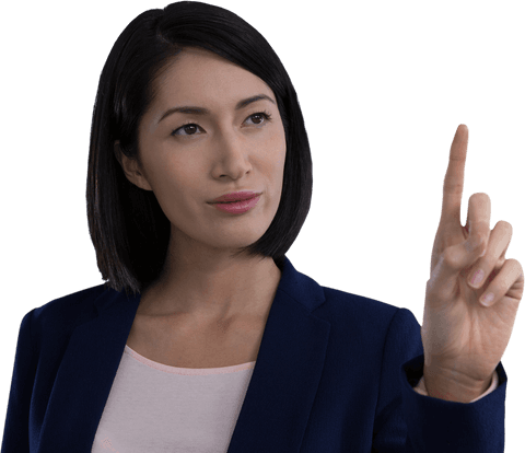 Transparent Businesswoman Using Invisible Touchscreen Technology - Download Free Stock Videos Pikwizard.com