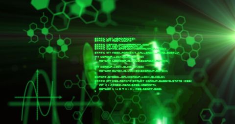 Futuristic Chemical Compounds and Digital Data Process - Download Free Stock Images Pikwizard.com