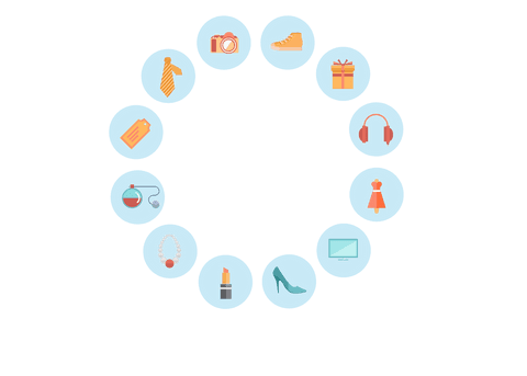 shopping icons circle on transparent background with copy space - Download Free Stock Videos Pikwizard.com