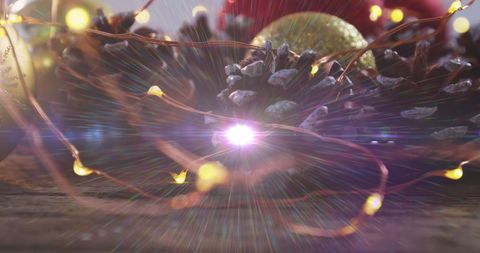 Festive Christmas Decorations with Glowing Lights