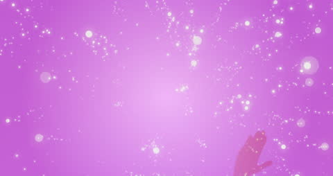 Yoga Animation: Tranquility Over Sparkling Purple