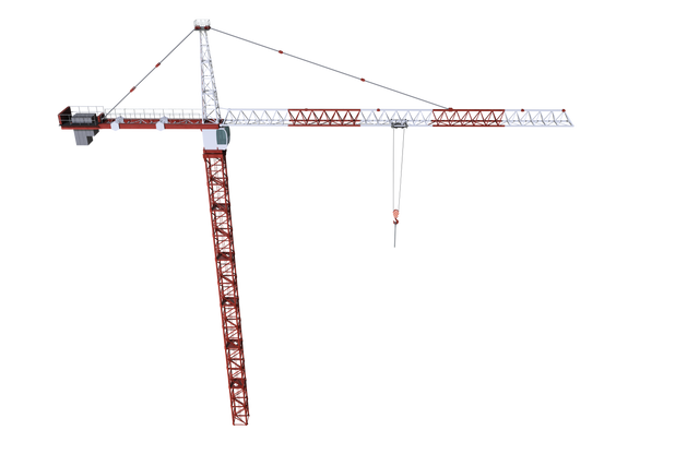 Transparent 3D Model of Red Construction Crane Isolated - Download Free Stock Videos Pikwizard.com