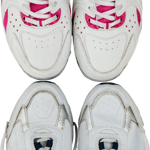 transparent top view of stylish athletic shoes with pink highlights - Download Free Stock Videos Pikwizard.com