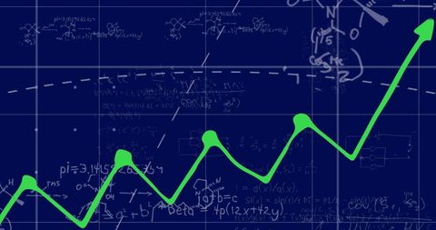 Financial Data Analysis with Mathematical Equations Overlay - Download Free Stock Images Pikwizard.com