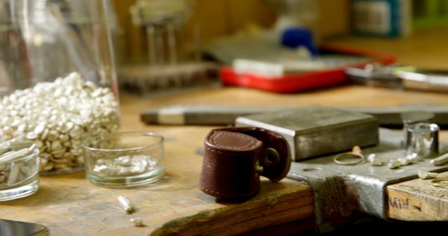 Craftsman's Workbench with Tools and Materials - Download Free Stock Images Pikwizard.com