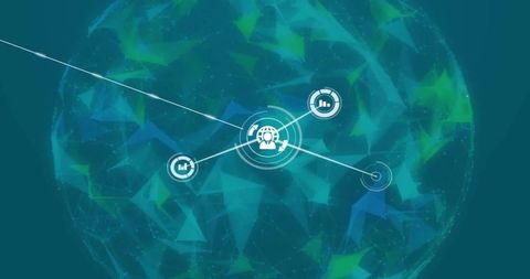 Global Data Network Visualization with Digital Icons - Download Free Stock Images Pikwizard.com