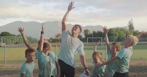 Youth Team Joined in Collaborative Outdoor Athletic Training