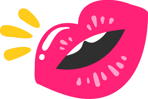 vibrant pop art lips illustration on transparent background - Download Free Stock Videos Pikwizard.com