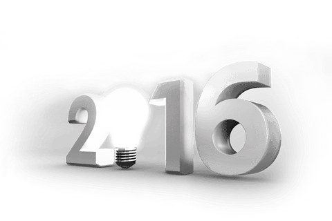 Transparent Digital 2016 Number with Lightbulb Illustration - Download Free Stock Videos Pikwizard.com