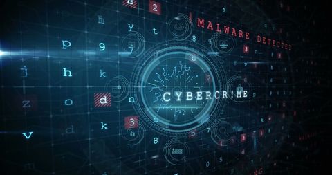 Futuristic Cybercrime Concept Digital Interface with Lock and Code - Download Free Stock Images Pikwizard.com