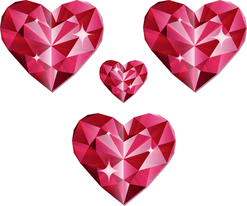 transparent faceted geometric ruby hearts design - Download Free Stock Videos Pikwizard.com