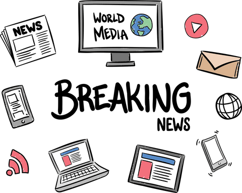 digital media devices and breaking news on transparent background - Download Free Stock Videos Pikwizard.com