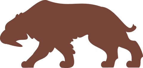 Elegant panther silhouette prowling on transparent background