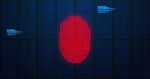 Digital Fingerprint Security Concept with Data Interface - Download Free Stock Images Pikwizard.com