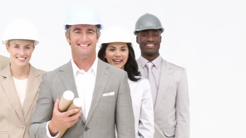 Diverse Team of Architects Smiling and Confident