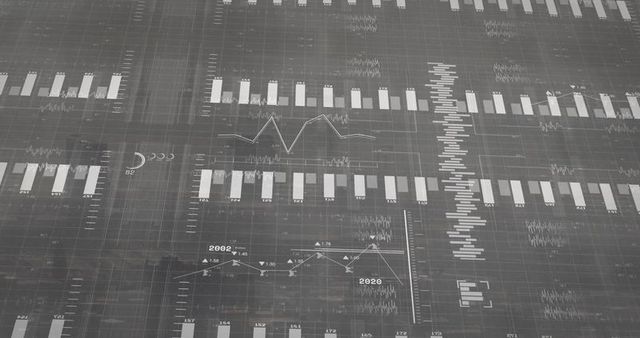 Futuristic Data Dashboard with Digital Analytics Interface