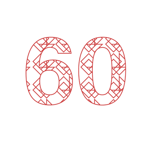 Red 60 Number with Transparent Background Celebration Design - Download Free Stock Videos Pikwizard.com