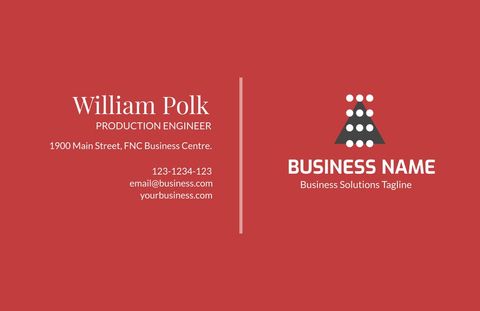 Red Business Card Template with Bold Professional Design - Download Free Stock Templates Pikwizard.com
