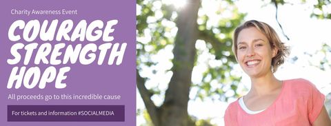 Inspiring Charity Event Banner with Radiant Volunteer - Download Free Stock Templates Pikwizard.com