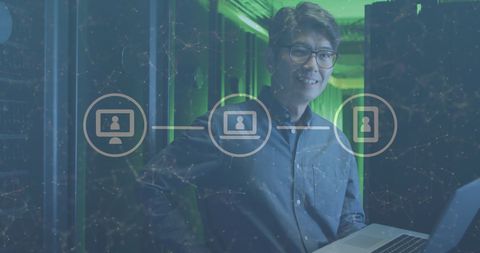 IT Engineer Utilizing Cloud Computing in Data Center Environment - Download Free Stock Images Pikwizard.com