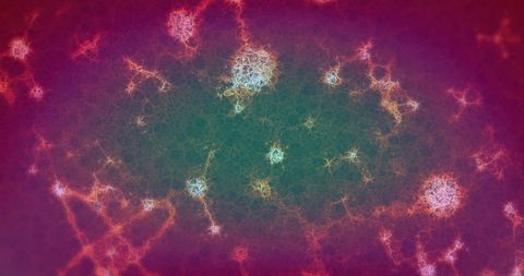 Abstract Molecular Pattern on Colorful Gradient Background