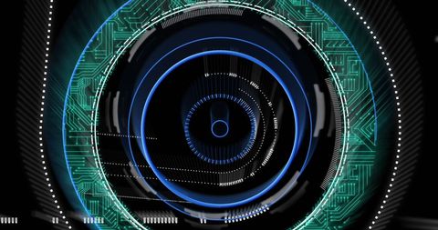 futuristic spinning data circles with digital elements - Download Free Stock Images Pikwizard.com