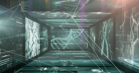 Futuristic Medical Data Processing with Digital Networks - Download Free Stock Images Pikwizard.com