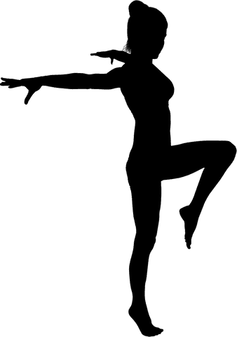 Transparent fit athlete balancing on one leg