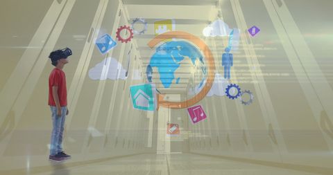 VR Exploration in Server Room for Digital Learning - Download Free Stock Images Pikwizard.com