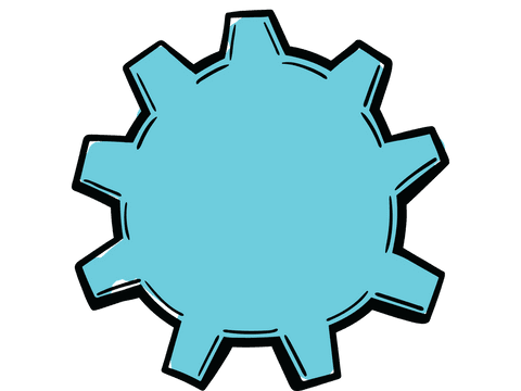 Transparent Blue Gear Icon for Connections and Cooperation - Download Free Stock Videos Pikwizard.com