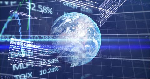 Global Economy and Data Processing Digital Interface - Download Free Stock Images Pikwizard.com