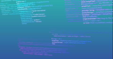 Data Processing Animation on Gradient Background