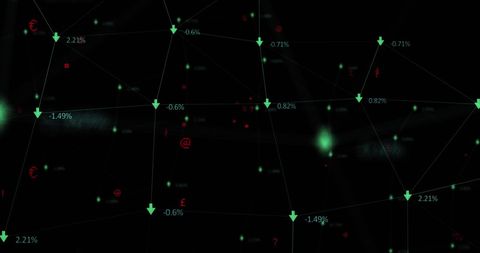 Digital Interface with Arrows and Data Visualizations on Black Background - Download Free Stock Images Pikwizard.com