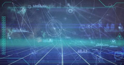 Futuristic Digital Network with Data Processing Interface - Download Free Stock Images Pikwizard.com