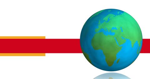 Global concept with colorful lines and abstract earth design