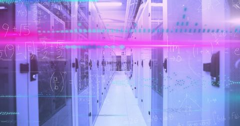 Abstract Visualization of Digital Data Processing in Server Room - Download Free Stock Images Pikwizard.com