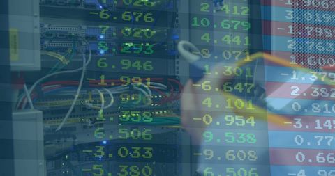 Stock Market Data Integrated With Server Room Technology - Download Free Stock Images Pikwizard.com